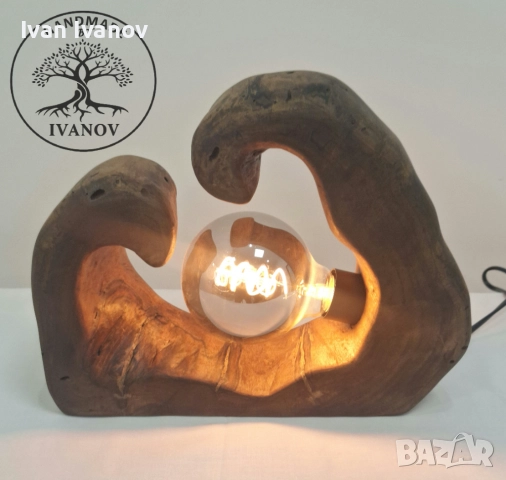 Ръчно изработени лампи от дърво., снимка 10 - Декорация за дома - 52773403