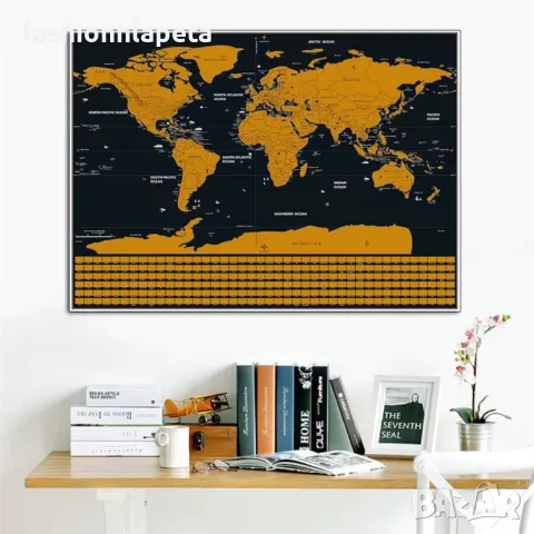 Скреч карта на света 42*30cm  