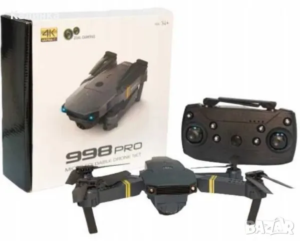 Сгьваем DRON 998 Pro с 2 камери, WIFI и приложение HD, снимка 1 - Други спортове - 46983566