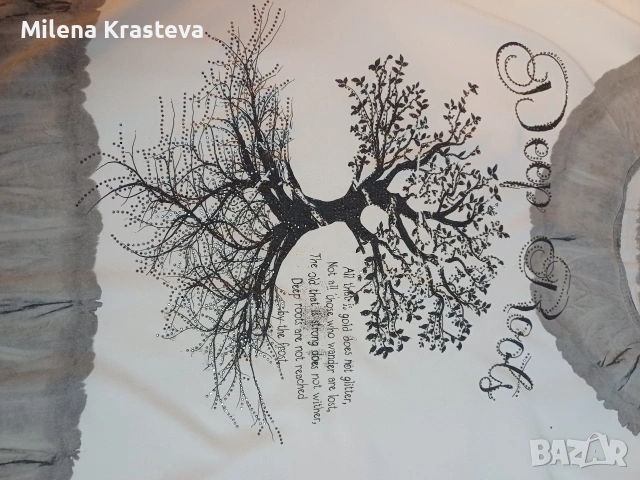 ITALY блуза с послание, снимка 3 - Тениски - 53461968