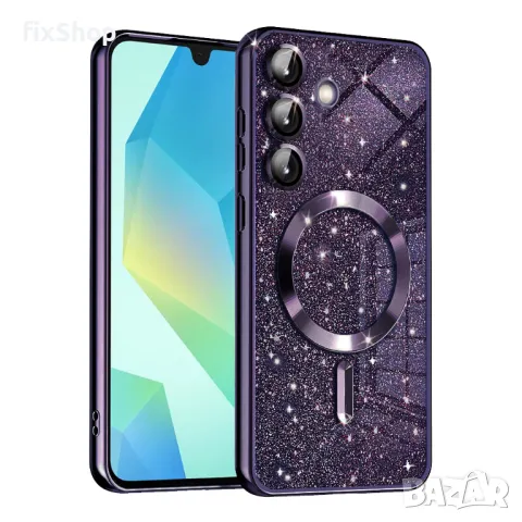 Калъф fixGuard - Luxury Glitter MagSafe - Samsung Galaxy A16 4G / A16 5G - Deep Purple, снимка 1 - Калъфи, кейсове - 48668876