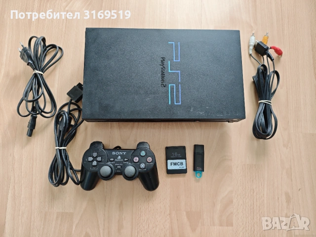 Playstation 2 FAT - Моднат - качени много игри - отключен