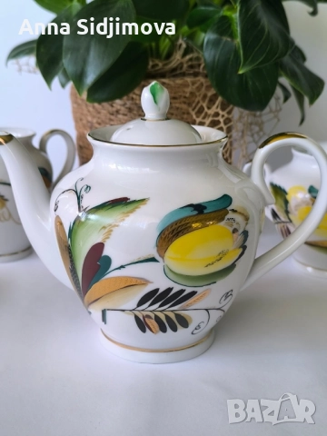 Руски порцелан ЛФЗ сервиз за чай , снимка 4 - Сервизи - 51526224