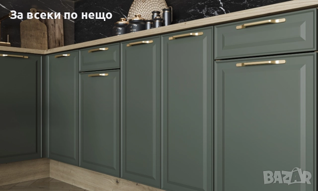 Кухненски шкаф PARMA ВМ60/36 дъб артисан/тъм.зелено Код P1601, снимка 5 - Шкафове - 52589000