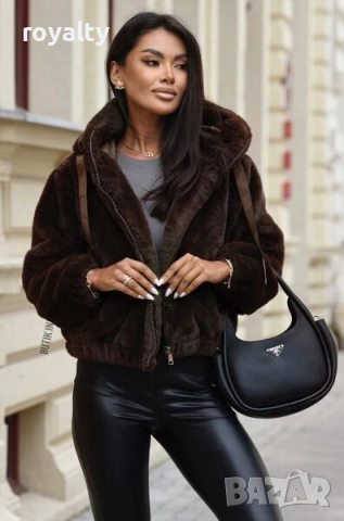 КАФЯВО ПУХКАВО ЯКЕ, снимка 5 - Якета - 52648271