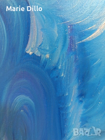 абстрактна картина масло върху ленено платно размери 40/50см., снимка 5 - Картини - 53952009