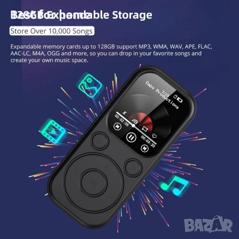 Нов MP3 Плеър (Модел 2025) с Bluetooth 5.4 – 2.01" IPS Екран, HiFi Звук и до 128GB, снимка 5 - MP3 и MP4 плеъри - 53211921