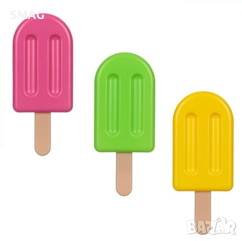 Пакети за лед Цветни сладоледи 80мл - 3 бр, снимка 1 - Хладилни чанти - 46386346