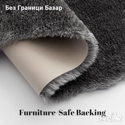 Нов Декоративен пухкав килим 90x60 см за спалня хол детска стая стол диван, снимка 4 - Други - 54043254