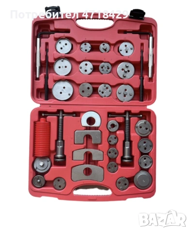 Комплект инструменти за смяна на накладки - 35 части, снимка 2 - Куфари с инструменти - 53241616