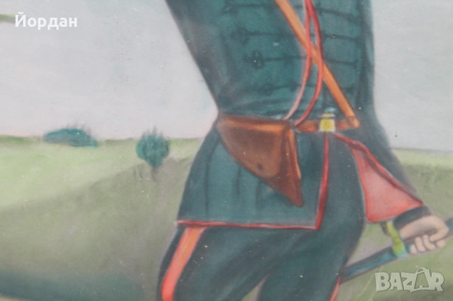 Стара рисунка върху дебел картон, снимка 7 - Колекции - 53801171