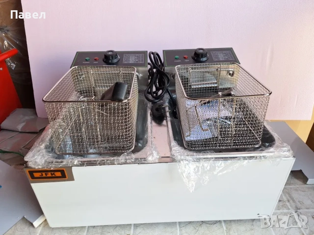 Фритюрник електрически професионален 8л.+8л.3моделаа, снимка 3 - Друго търговско оборудване - 53282484