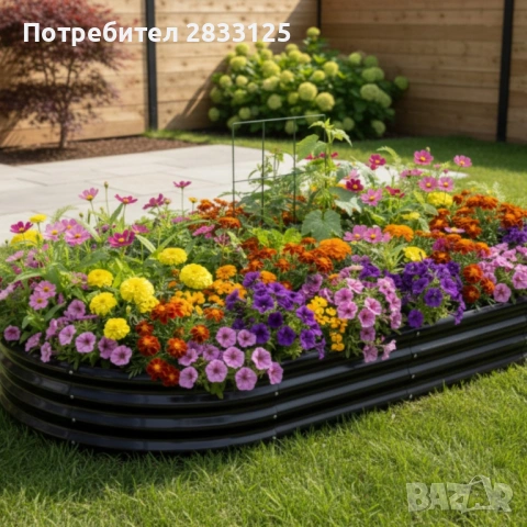 Овална леха за зеленчуци и цветя - модерна форма и здрава конструкция 240 х 120 х 30см, снимка 7 - Саксии и кашпи - 53660811