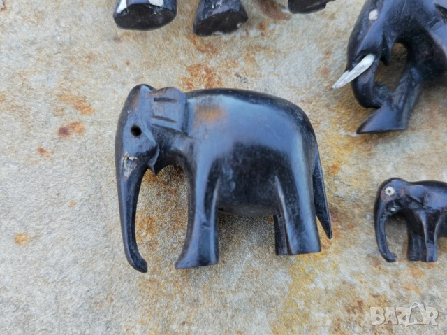Дървени Слончета от абанос Африка, снимка 4 - Декорация за дома - 52231078