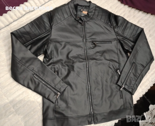 Кожени якета - дамско и 2 мъжки, снимка 5 - Якета - 52749156