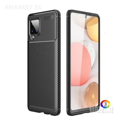 Samsung Galaxy A42 5G Удароустойчив Carbon Fiber Калъф и Протектор, снимка 1 - Калъфи, кейсове - 48520852