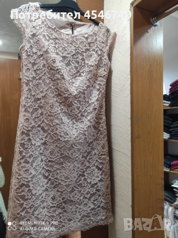 Дантелена рокля пудра, снимка 5 - Рокли - 51923703