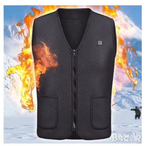 Унисекс електрически термичен елек за зимния период с USB свързаност , снимка 5 - Елеци - 52013296