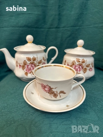 Руски сервиз за чай, СССР, снимка 2 - Сервизи - 52974366