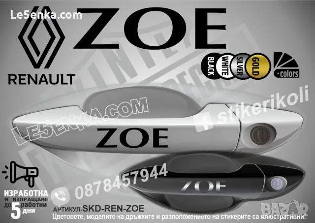 RENAULT стикери за дръжки SKD-RE-01, снимка 14 - Аксесоари и консумативи - 35641177