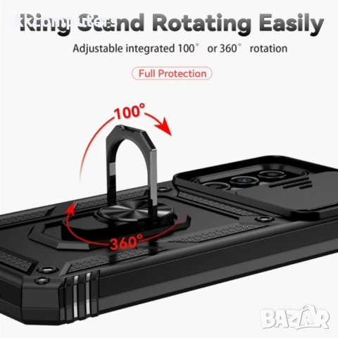Samsung Galaxy A14 5G Удароустойчив Ring Holder Калъф и Протектор, снимка 9 - Калъфи, кейсове - 53899248