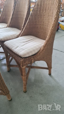 ратанов стол внос от Европа, снимка 8 - Столове - 50700032