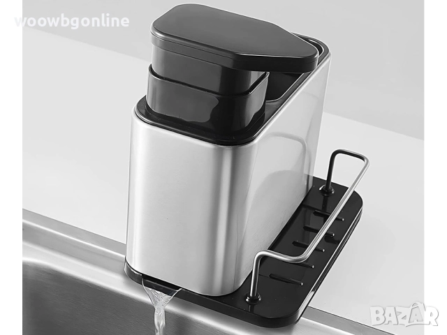 Дозатор за кухненска мивка – органайзер за течен сапун и контейнер за гъба, снимка 7 - Аксесоари за кухня - 51822967