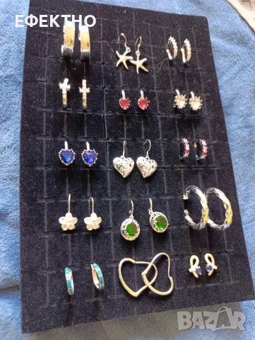 Различни модели сребърни обици, гривна,, колие.Комплект, снимка 11 - Бижутерийни комплекти - 14607372