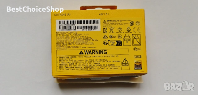 Безжични слушалки Nothing - Ear A, TWS, ANC, жълти, снимка 2 - Слушалки, hands-free - 53750116