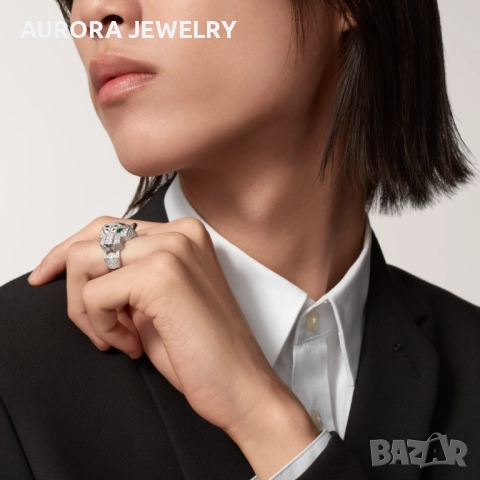 CARTIER Panthere de Cartier Big Gold Diamonds Пръстен, снимка 12 - Пръстени - 52972448