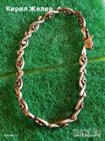 Винтидж сребърна гривна плетка Келтски възел много красива 54214, снимка 4 - Гривни - 53763214