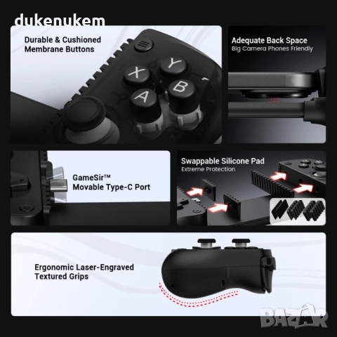 Мобилен гейминг контролер – USB-C за Android и iPhone 15/16, снимка 5 - Друга електроника - 53161424