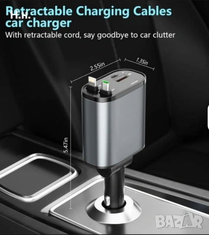 ЗАРЯДНО ЗА КОЛА, Бързо зарядно, Захранващ адаптер, снимка 3 - Аксесоари и консумативи - 53040205