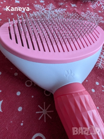 Розова четка за почистване на косми от домашни любимци, снимка 4 - За кучета - 52925738