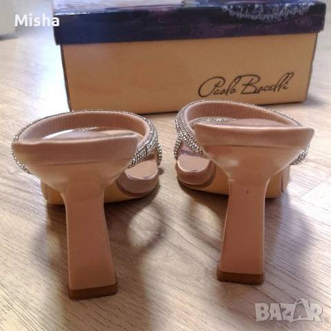 Дамски сандали на висок ток с камъчета 36 номер, снимка 4 - Дамски обувки на ток - 53762064