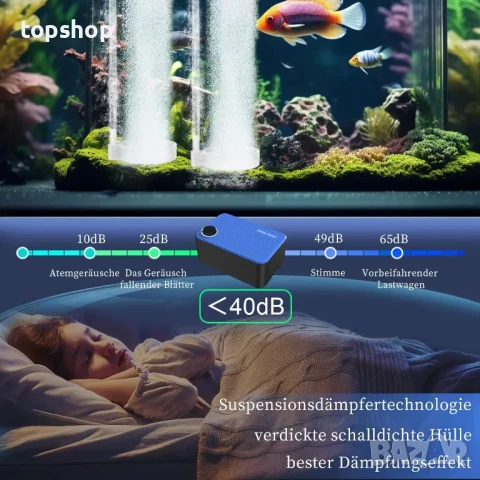 НОВА Безшумна въздушна помпа за аквариум Forever Speed, 8W, от 80 до 600 литра, снимка 2 - Оборудване за аквариуми - 50511203