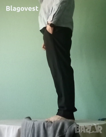 Черен панталон, снимка 2 - Панталони - 54100369