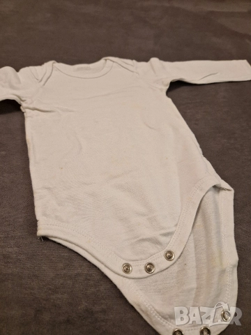 9-12м 80см Боди, памук, бяло, без следи от употреба 