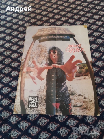 Стар плакат Iron Maden,Alice Cooper, снимка 2 - Други ценни предмети - 53236990