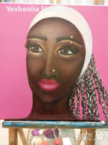 Картина маслом" Портрет африканской девушки ", снимка 2 - Картини - 53576098