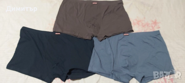 Продавам три броя мъжки памучни боксерки номер 56ххл, снимка 2 - Бельо - 52932888