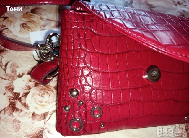 CAROLINE BISS Нова Кожена Дамска Чанта с Етикет, снимка 12 - Чанти - 50778371