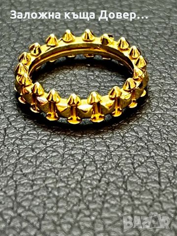 Златен пръстен 14 к 585 gold zlato  prasten , снимка 2 - Пръстени - 46279838
