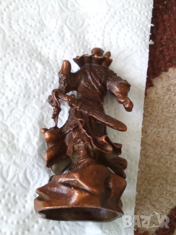 Бронзова статуетка на Гуан ю китайски бог 50503, снимка 5 - Колекции - 53754557