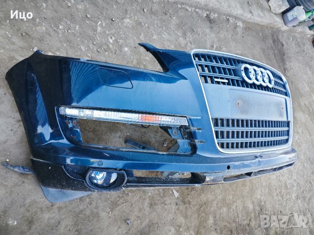 Предна броня Audi Q7 4L S-line оригинална и оборудвана, снимка 2 - Части - 46766312