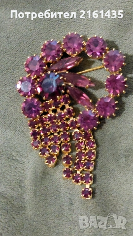 Прекрасна ретро брошка от 60-те години на миналия век на Яблонекс Чехословакия , снимка 2 - Други - 52846000