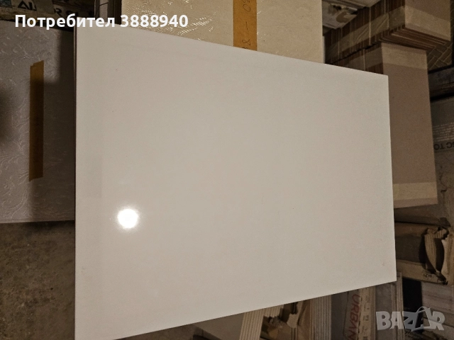 Фаянсови плочки - бели/гланцови/с фаска 