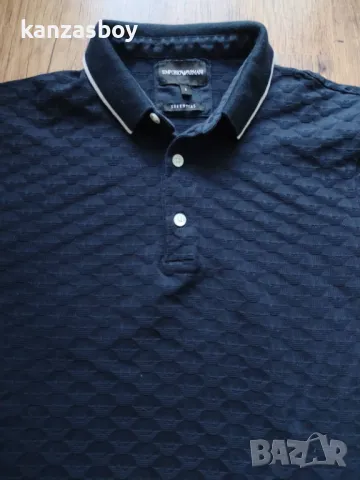 EMPORIO ARMANI POLO 8N1FP0 - страхотна мъжка тениска С, снимка 4 - Тениски - 50143086