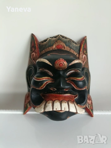 Маска от Индонезия , митично същество , което гони злите духове. , снимка 2 - Декорация за дома - 54059201
