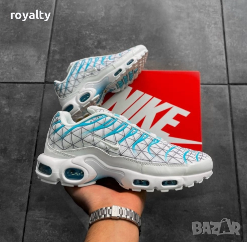 Nike Air Max TN Цвят Бяло и Тюркоаз мъжки маратонки , снимка 10 - Маратонки - 51626333